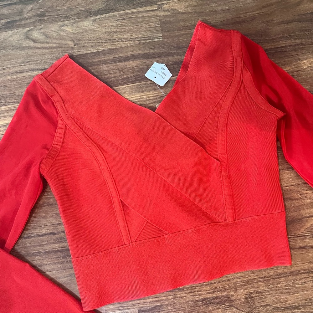 Chic Red Women's Blouse